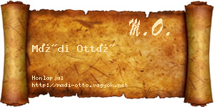 Mádi Ottó névjegykártya